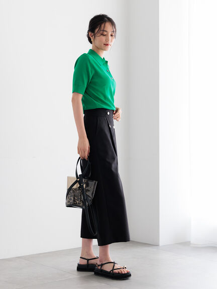 【調温】ハーフスリーブニットポロ（グレー/ブラック/グリーン）｜Te chichi（テチチ）通販