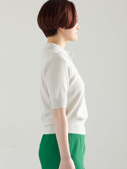 【調温】ハーフスリーブニットポロ（グレー/ブラック/グリーン）｜Te chichi（テチチ）通販