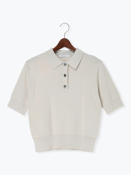 【調温】ハーフスリーブニットポロ（グレー/ブラック/グリーン）｜Te chichi（テチチ）通販