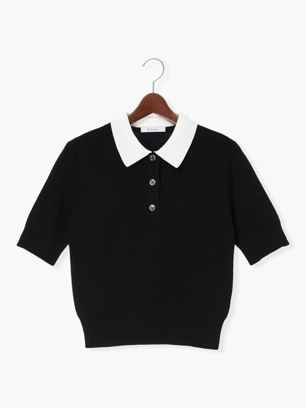 【調温】ハーフスリーブニットポロ（グレー/ブラック/グリーン）｜Te chichi（テチチ）通販