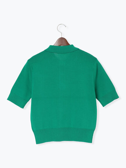 【調温】ハーフスリーブニットポロ（グレー/ブラック/グリーン）｜Te chichi（テチチ）通販