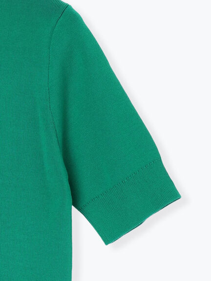 【調温】ハーフスリーブニットポロ（グレー/ブラック/グリーン）｜Te chichi（テチチ）通販