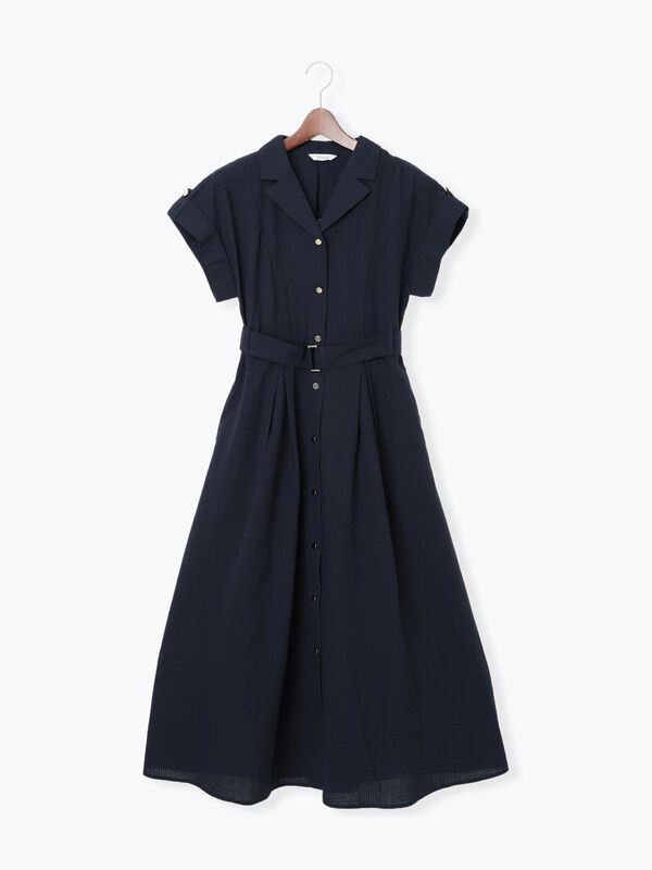 セール】 綿サッカーワンピース《2026 SUMMER LOOK item》（サックス