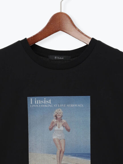 マリリンモンロービーチフォトTシャツ（オフホワイト/ブラック）｜Te chichi（テチチ）通販