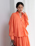 【新色追加】シャンブレーボイルシャツ(セットアップ可)《2026 SUMMER LOOK item》（オフホワイト/ブラック/オレンジ/グリーン/ブルー/ラベンダー）｜Te chichi（テチチ）通販