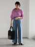 【新色追加】シャンブレーボイルシャツ(セットアップ可)《2026 SUMMER LOOK item》（オフホワイト/ブラック/オレンジ/グリーン/ブルー/ラベンダー）｜Te chichi（テチチ）通販
