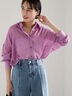 【新色追加】シャンブレーボイルシャツ(セットアップ可)《2026 SUMMER LOOK item》（オフホワイト/ブラック/オレンジ/グリーン/ブルー/ラベンダー）｜Te chichi（テチチ）通販