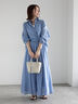 【新色追加】シャンブレーボイルシャツ(セットアップ可)《2026 SUMMER LOOK item》（オフホワイト/ブラック/オレンジ/グリーン/ブルー/ラベンダー）｜Te chichi（テチチ）通販