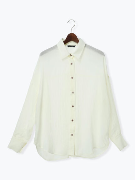 【新色追加】シャンブレーボイルシャツ(セットアップ可)《2026 SUMMER LOOK item》（オフホワイト/ブラック/オレンジ/グリーン/ブルー/ラベンダー）｜Te chichi（テチチ）通販