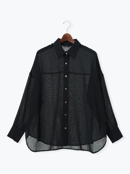 【新色追加】シャンブレーボイルシャツ(セットアップ可)《2026 SUMMER LOOK item》（オフホワイト/ブラック/オレンジ/グリーン/ブルー/ラベンダー）｜Te chichi（テチチ）通販