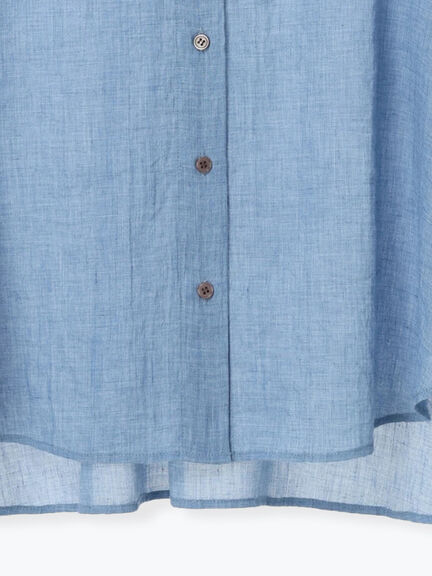 【新色追加】シャンブレーボイルシャツ(セットアップ可)《2026 SUMMER LOOK item》（オフホワイト/ブラック/オレンジ/グリーン/ブルー/ラベンダー）｜Te chichi（テチチ）通販