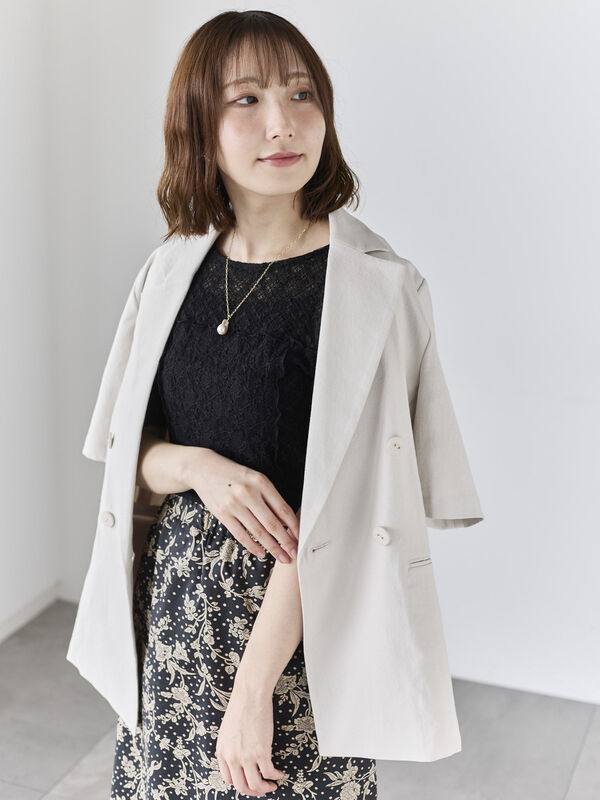 アーバンリサーチ URBAN RESEARCH パッチワークレーストップス （BLACK 