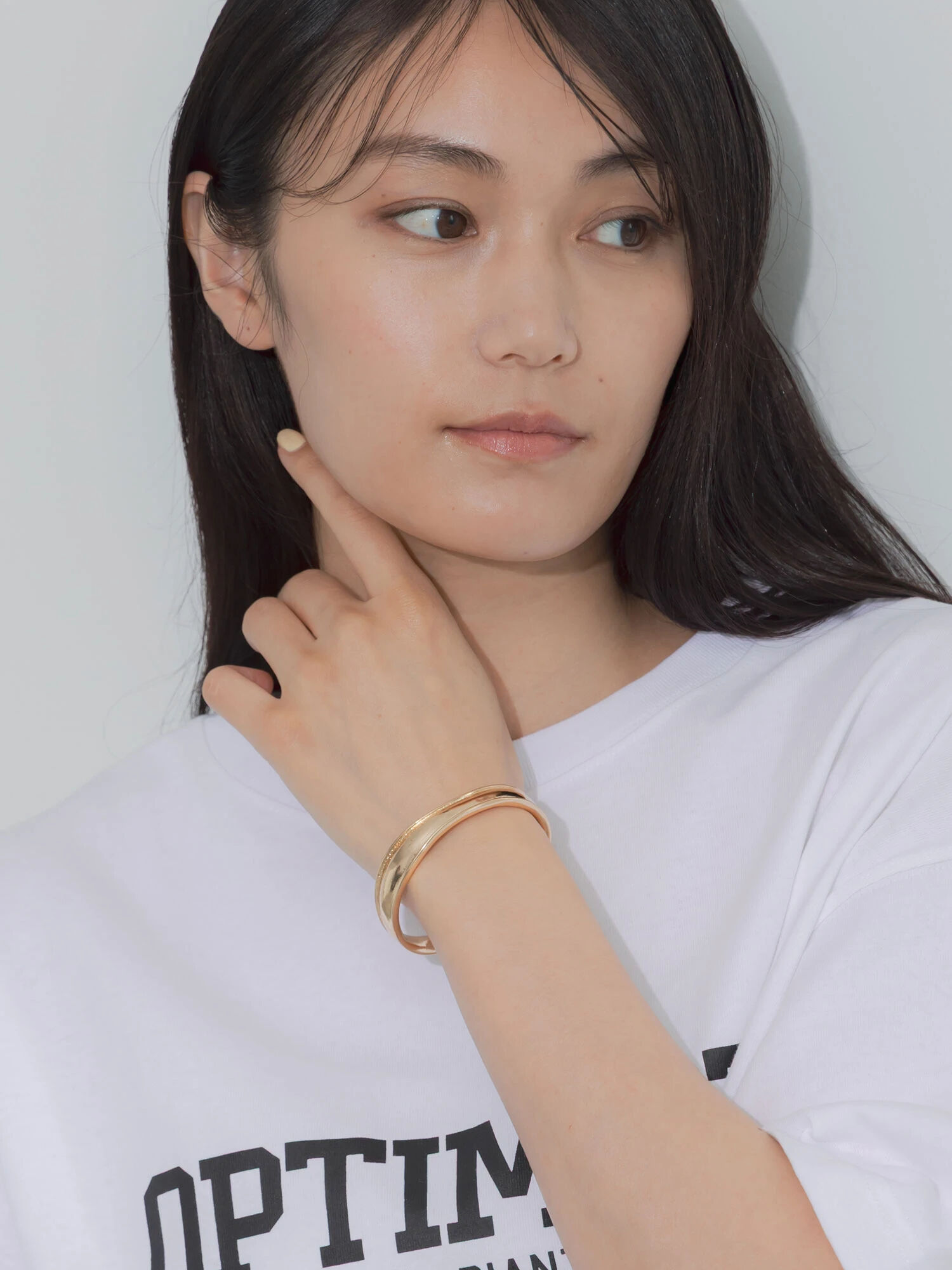 ニュアンスメタルバングル《2026 SUMMER LOOK item》（シルバー