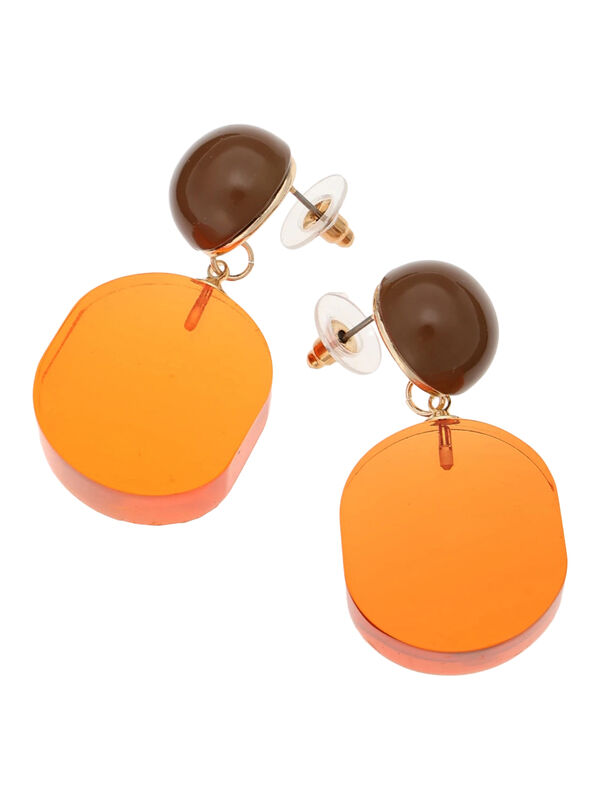 オーバルモチーフピアス《2026 SUMMER LOOK item》（グレー/ブラウン