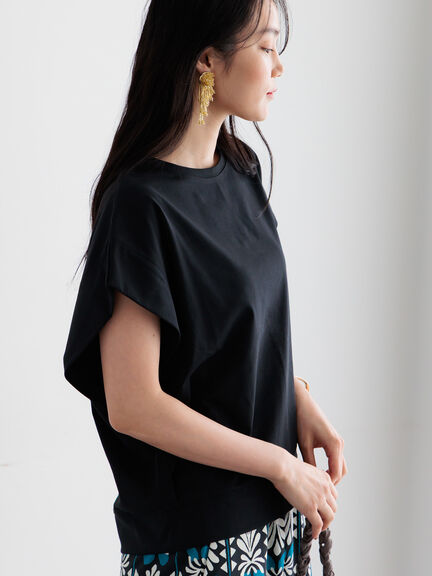 【接触冷感/遮熱/吸水速乾】ショルダータックドルマンTシャツ（オフホワイト/チャコールグレー/ブラック/ブルー）｜Te chichi（テチチ）通販