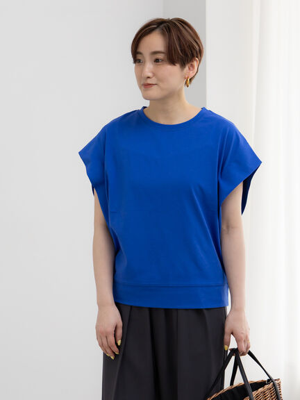【接触冷感/遮熱/吸水速乾】ショルダータックドルマンTシャツ（オフホワイト/チャコールグレー/ブラック/ブルー）｜Te chichi（テチチ）通販