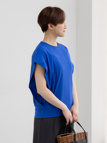 【接触冷感/遮熱/吸水速乾】ショルダータックドルマンTシャツ（オフホワイト/チャコールグレー/ブラック/ブルー）｜Te chichi（テチチ）通販