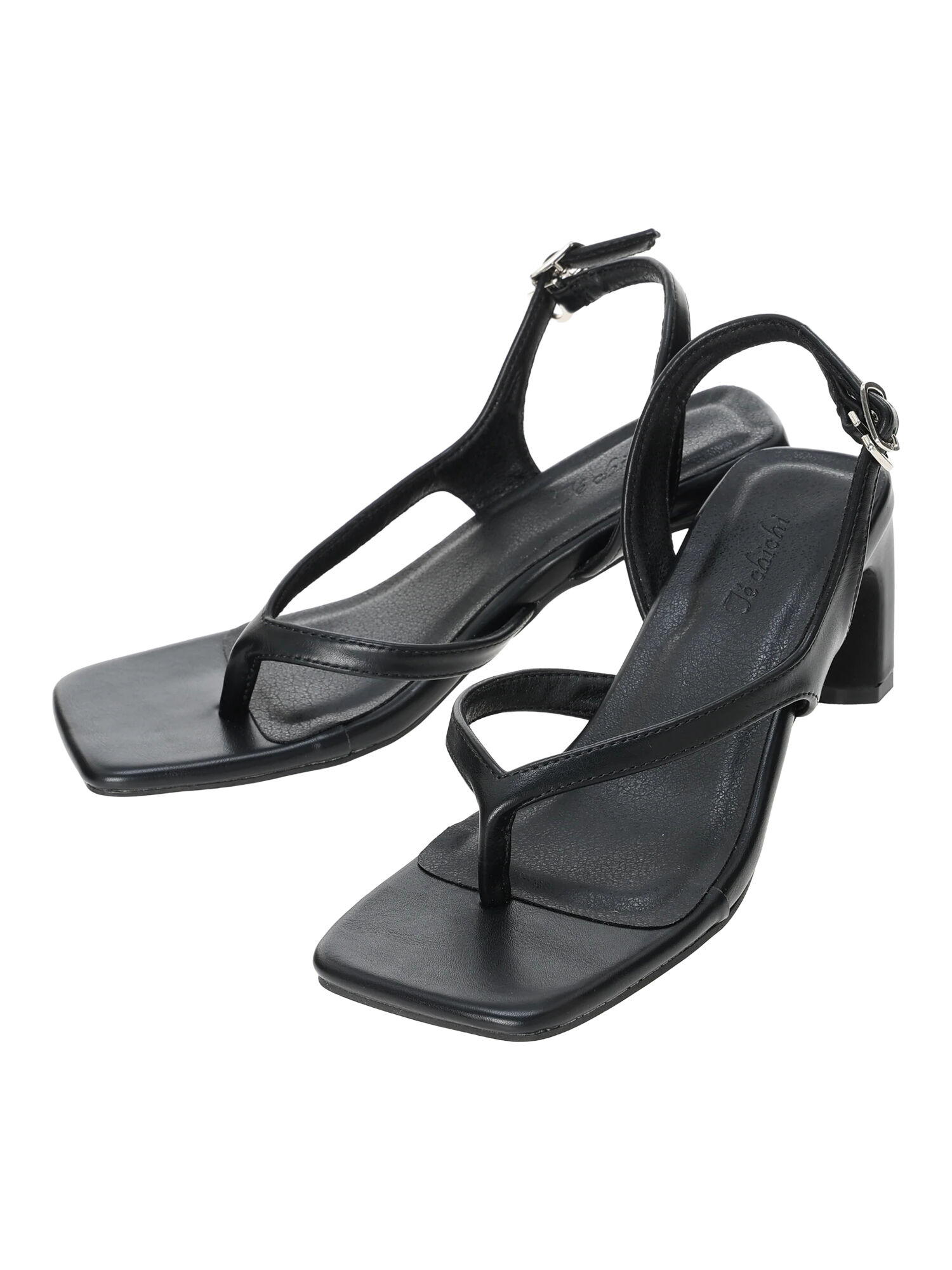 エコレザートングサンダル《2026 SUMMER LOOK item》（ブラック/レッド