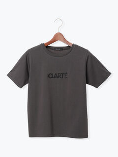 ウレタン刺繍ロゴスタンダードTシャツ（オフホワイト/グレー