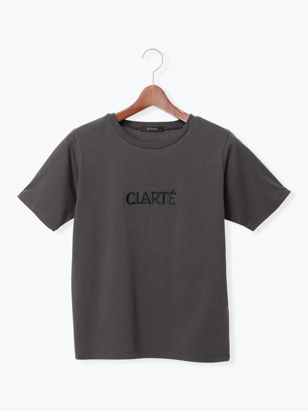 グレー F刺繍 Tシャツ サイズ40 セール】 ウレタン刺繍ロゴスタンダードTシャツ（オフホワイト/グレー