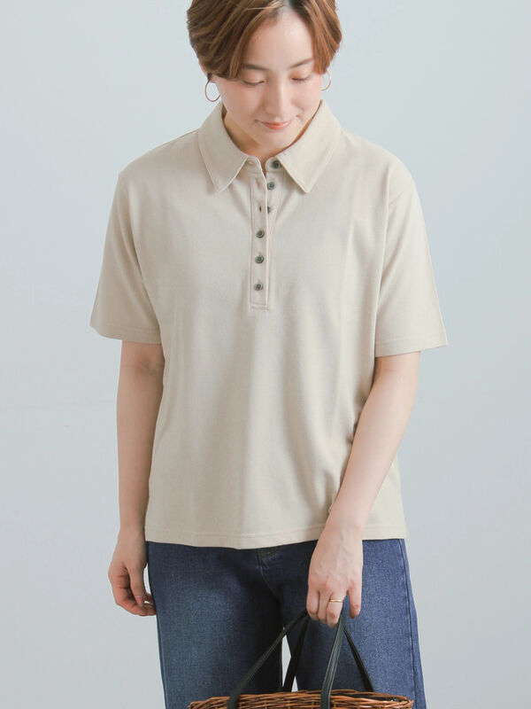 LEONARDSPORT レオナール カットソー 44 ポロシャツ　ベージュ レディースカットソー｜LEONARD SPORT｜全商品｜レオナール 公式