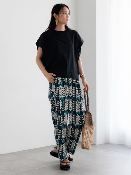 【調温】バティックアソートプリントパンツ（ブラック/イエロー/ネイビー）｜Te chichi（テチチ）通販