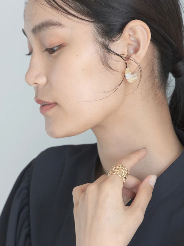 セール】 チェーンモチーフリング《2026 SUMMER LOOK item》（ゴールド