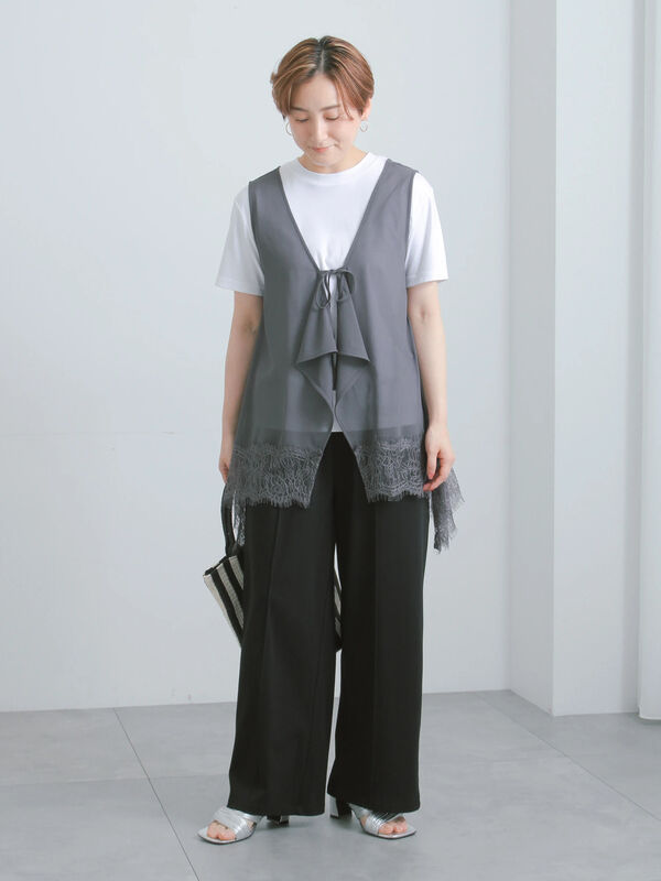 レースイレヘムシアーレイヤードジレ《2026 SUMMER LOOK item》（オフ