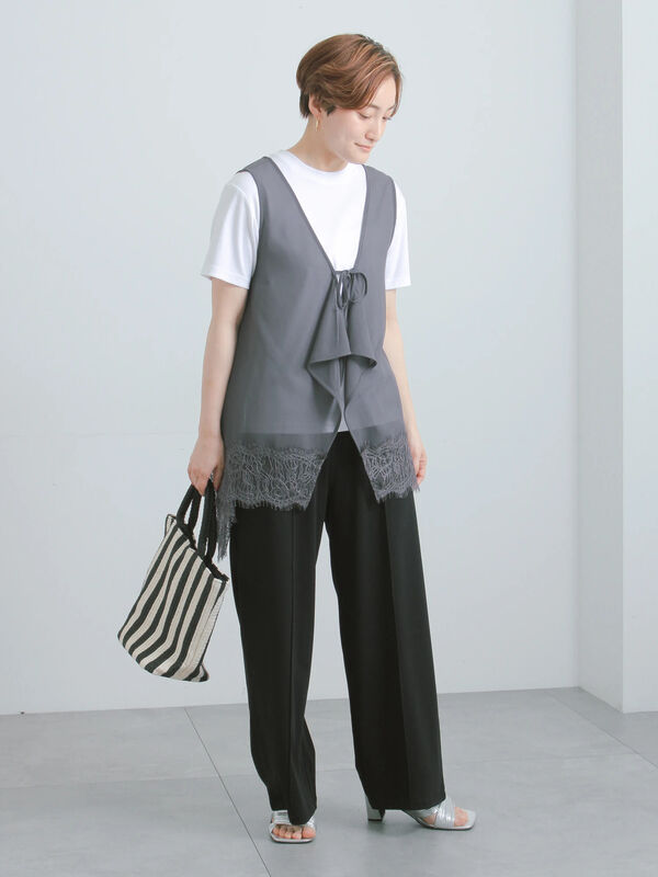 レースイレヘムシアーレイヤードジレ《2026 SUMMER LOOK item》（オフ