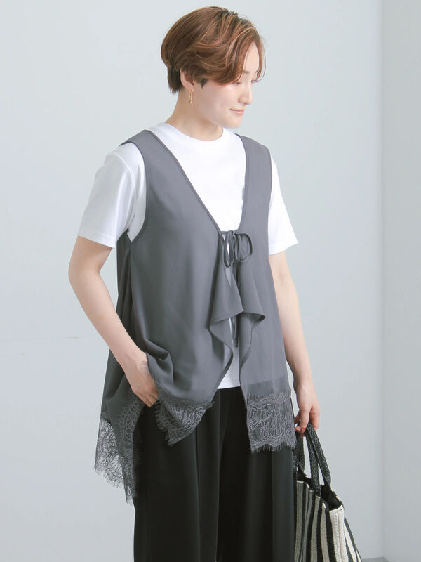 レースイレヘムシアーレイヤードジレ《2026 SUMMER LOOK item》（オフ