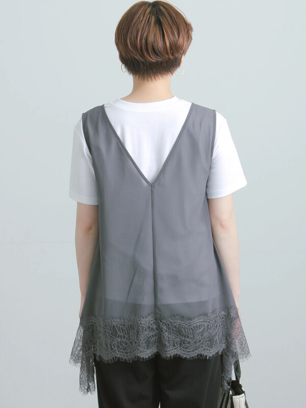 レースイレヘムシアーレイヤードジレ《2026 SUMMER LOOK item》（オフ