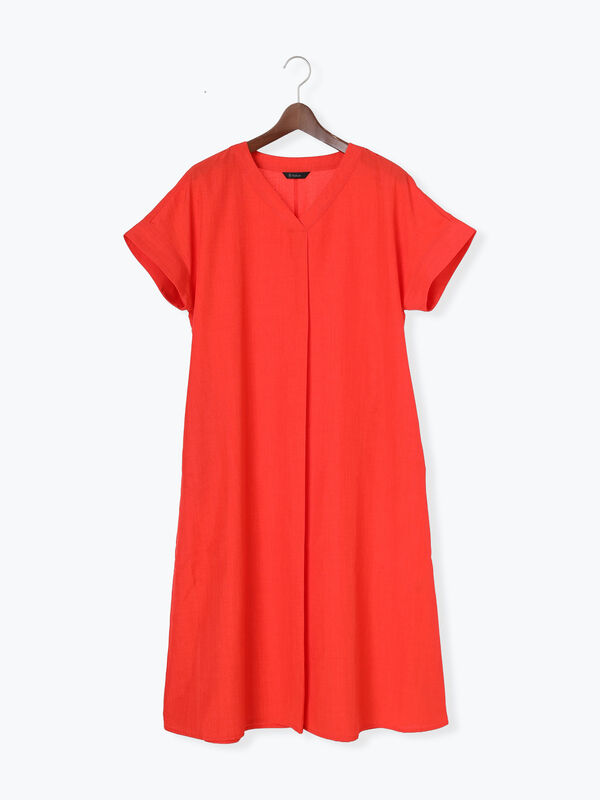 セール】 麻調サックワンピース《2026 SUMMER LOOK item》（ブラック