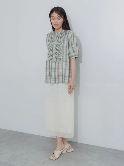 セール】 レースプリーツナロースカート《2026 SUMMER LOOK item