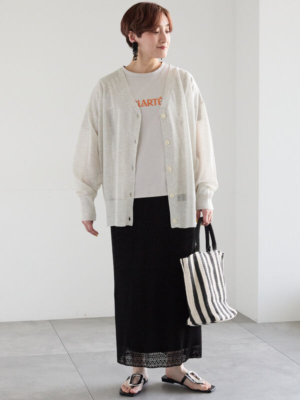 レースプリーツナロースカート《2026 SUMMER LOOK item》（オフ