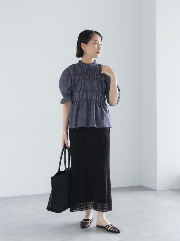 セール】 レースプリーツナロースカート《2026 SUMMER LOOK item