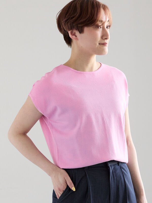 【多機能】フレンチスリーブニット《2026Summer catalog item》（ピンク）｜Te chichi（テチチ）通販