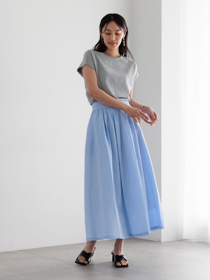 【多機能】フレンチスリーブニット《2026Summer catalog item》（オフホワイト/シルバー/ピンク/サックスブルー/ネイビー）｜Te chichi（テチチ）通販