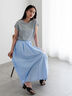 【多機能】フレンチスリーブニット《2026Summer catalog item》（オフホワイト/シルバー/ピンク/サックスブルー/ネイビー）｜Te chichi（テチチ）通販
