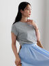 【多機能】フレンチスリーブニット《2026Summer catalog item》（オフホワイト/シルバー/ピンク/サックスブルー/ネイビー）｜Te chichi（テチチ）通販