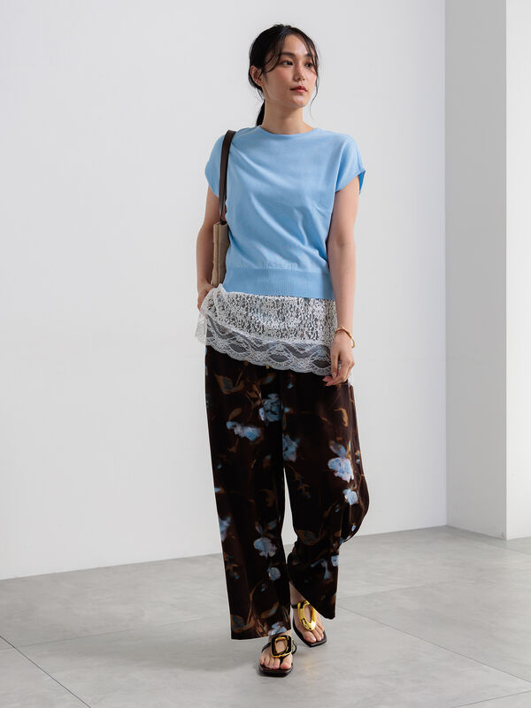 多機能】フレンチスリーブニット《2026 SUMMER LOOK item》（オフ