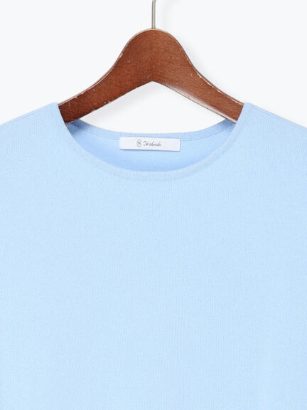 【多機能】フレンチスリーブニット《2026Summer catalog item》（オフホワイト/シルバー/ピンク/サックスブルー/ネイビー）｜Te chichi（テチチ）通販