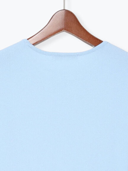 【多機能】フレンチスリーブニット《2026Summer catalog item》（オフホワイト/シルバー/ピンク/サックスブルー/ネイビー）｜Te chichi（テチチ）通販
