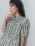 チェックフリルブラウス《2026 SUMMER LOOK item》（イエロー）｜Te chichi（テチチ）通販