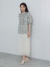 チェックフリルブラウス《2026 SUMMER LOOK item》（イエロー/ブルー/ネイビー）｜Te chichi（テチチ）通販