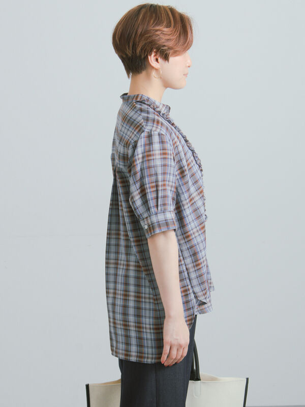 期間限定】 チェックフリルブラウス《2026 SUMMER LOOK item