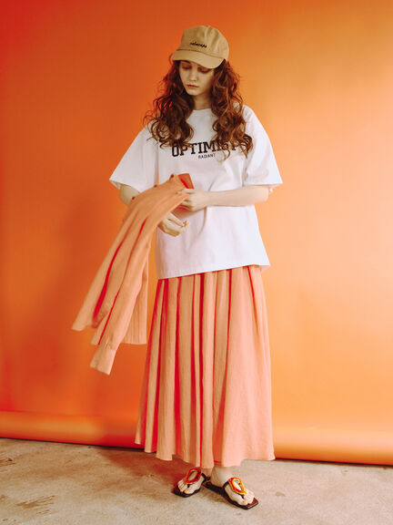 シンプルロゴプリントBIGTシャツ《2026 SUMMER LOOK item》（オフホワイト/チャコールグレー/ピンク）｜Te chichi（テチチ）通販