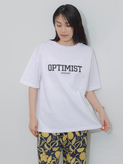 シンプルロゴプリントBIGTシャツ《2026 SUMMER LOOK item》（オフホワイト/チャコールグレー/ピンク）｜Te chichi（テチチ）通販