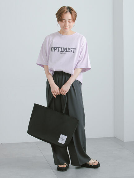 シンプルロゴプリントBIGTシャツ《2026 SUMMER LOOK item》（オフホワイト/チャコールグレー/ピンク）｜Te chichi（テチチ）通販