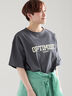シンプルロゴプリントBIGTシャツ《2026 SUMMER LOOK item》（オフホワイト/チャコールグレー/ピンク）｜Te chichi（テチチ）通販