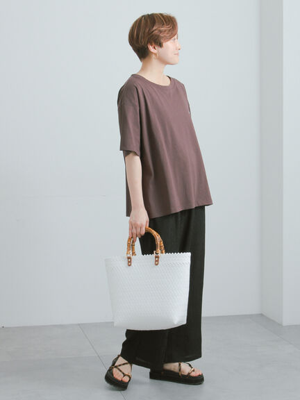 カットクレープイージーパンツ《2026 SUMMER LOOK item》（オフホワイト/ブラック/ブラウン）｜Te chichi（テチチ）通販